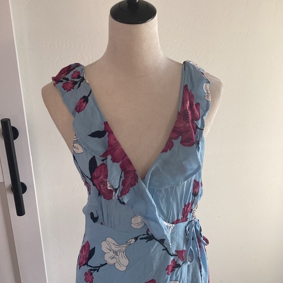 FAVLUX Maxi Dress, NWT, Blue Floral, Large - Picture 2 of 10